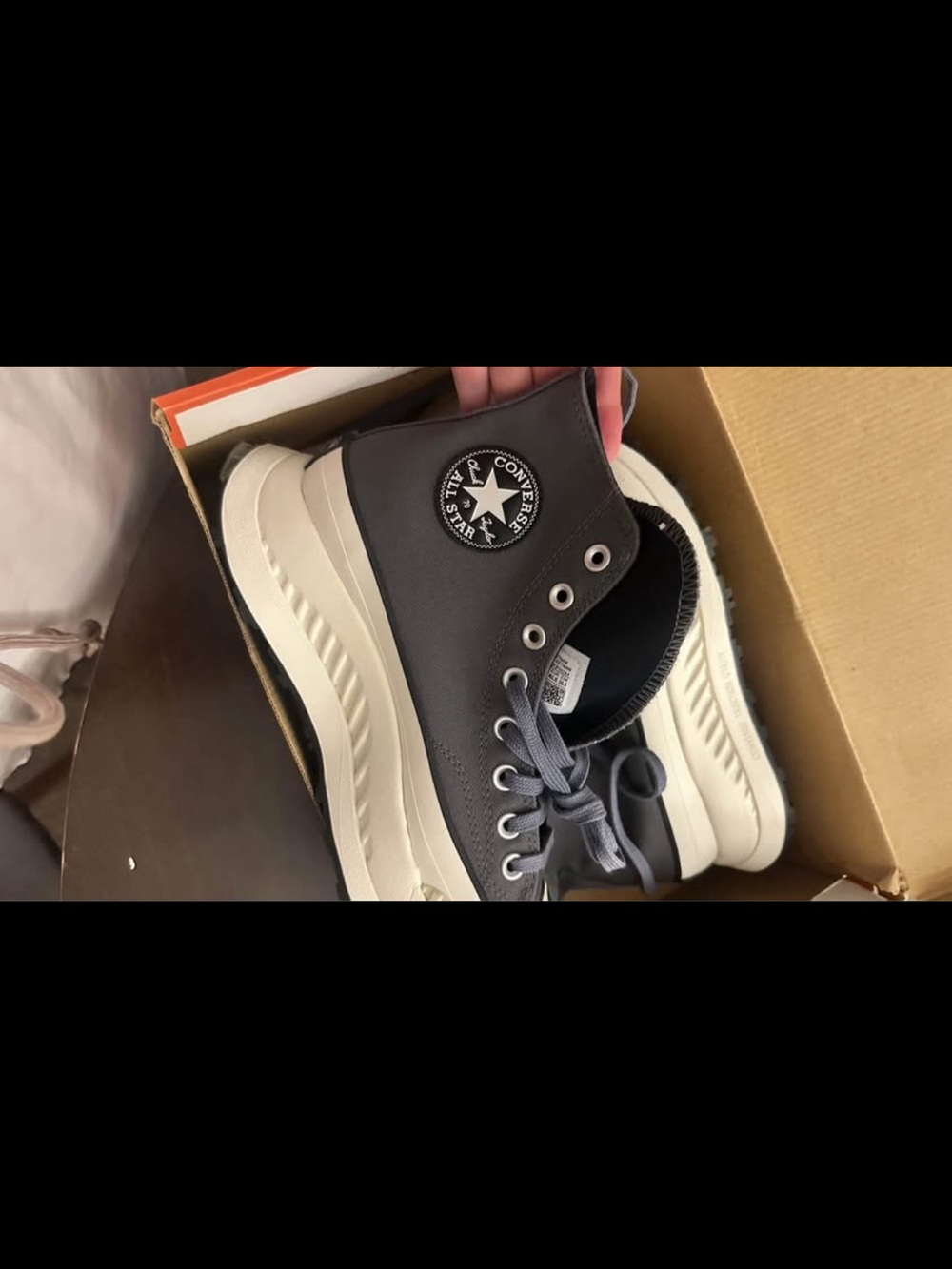 Converse High Top Sneakers in Gray and White